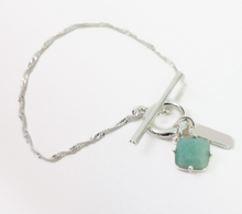 Load image into Gallery viewer, Love Lunamei Healing Bracelet in SIlver with Green Line Jasper
