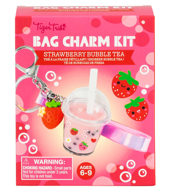 Bag Charm Kit - Strawberry Bubble Tea