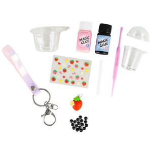 Bag Charm Kit - Strawberry Bubble Tea