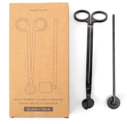 Paddywax Matte Black Candle Trimmer & Snuffer Gift Set