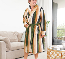 Load image into Gallery viewer, Men&#39;s Bath Robe - Stripes
