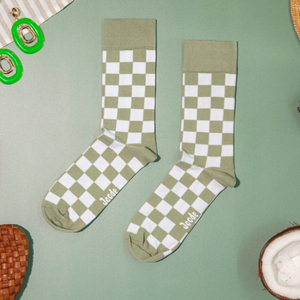 Green Check Socks