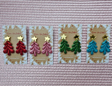 Load image into Gallery viewer, Christmas Tree Foil Earrings
