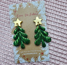 Load image into Gallery viewer, Christmas Tree Foil Earrings
