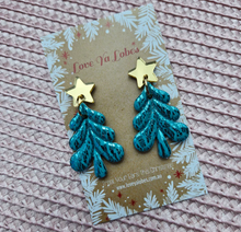 Load image into Gallery viewer, Christmas Tree Foil Earrings
