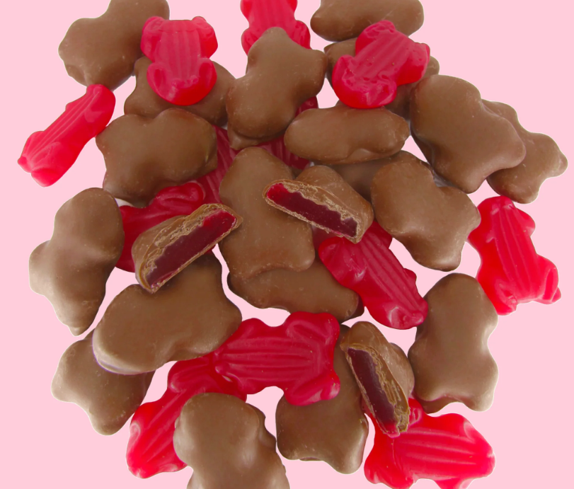 Chocolate Coated Raspberry Frogs