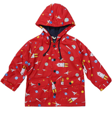 Load image into Gallery viewer, Space Rocket Raincoat - Red
