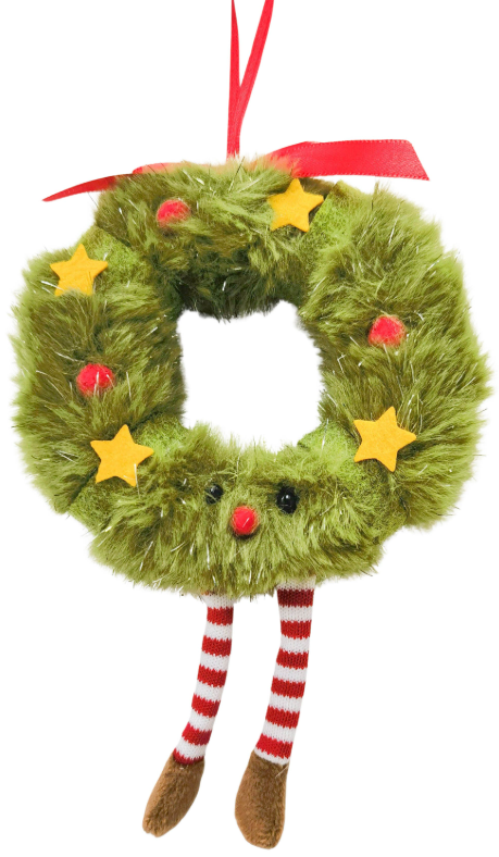 Fluffy Wreath Hanging Decoration