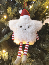 Load image into Gallery viewer, Fluffy Star Cream Hanging Decoration
