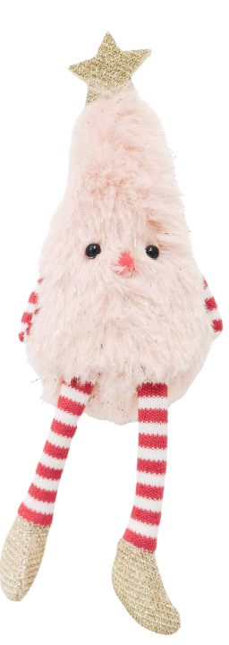 Fluffy Xmas Tree Pink Hanging Decoration
