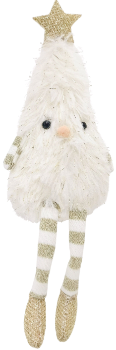 Fluffy Xmas Tree White Hanging Decoration