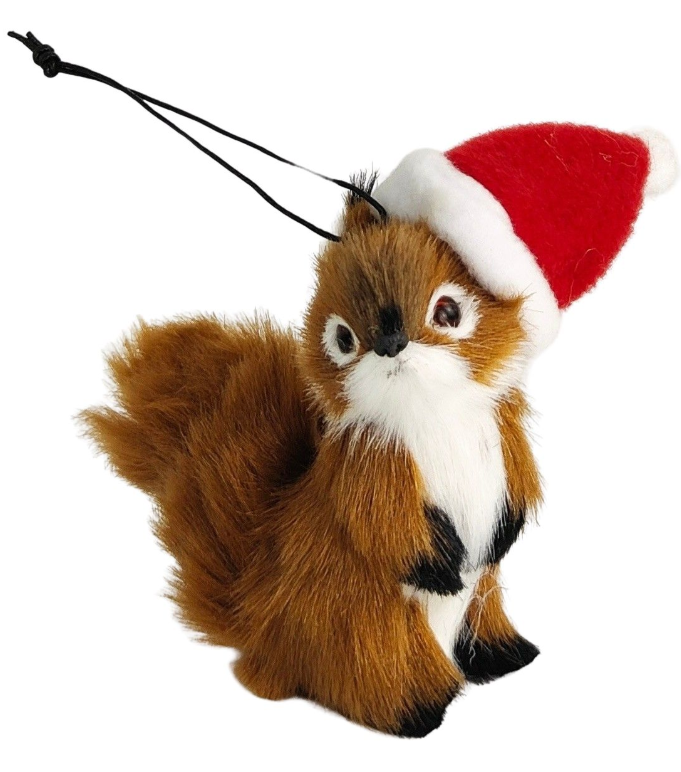Squirrel with Hat Hanging Decoration
