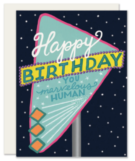 Neon Sign Birthday - Greeting Card
