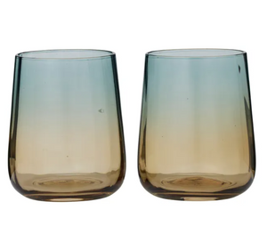 Tallo Tumblers - Set of 2 - Blue/Amber
