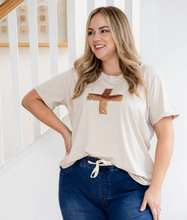 Load image into Gallery viewer, Cross Sequin Tee - 3 Colour Options
