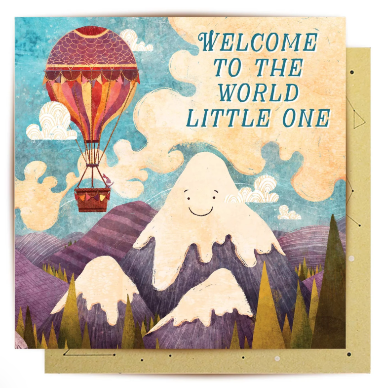 Greeting Card Hot Air Balloon Newborn
