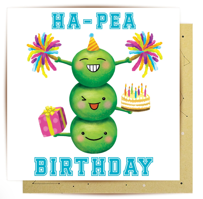 Greeting Card Ha-Pea Birthday