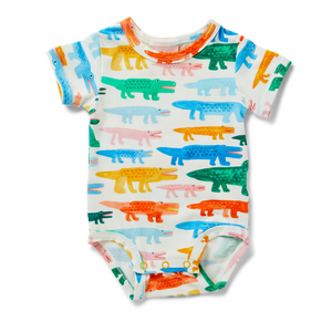 Crocodile Smile Short Sleeve Bodysuit