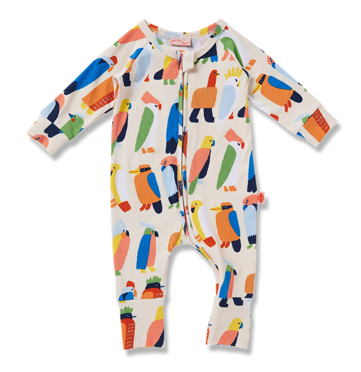 Flamin' Galahs Long Sleeve Romper