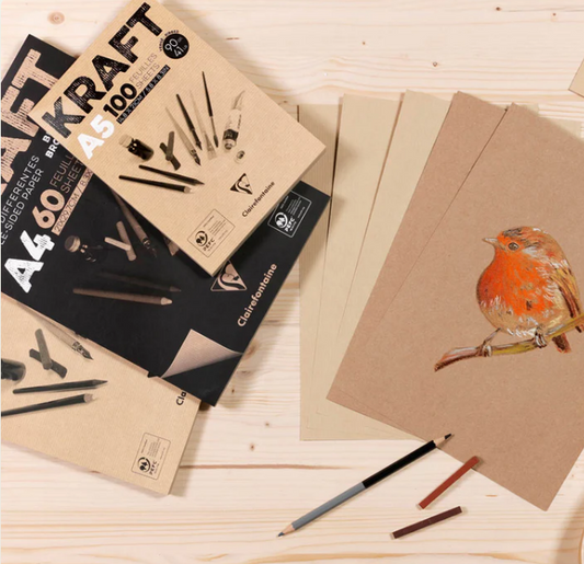 Clairefontaine Laid Kraft Paper Pad - A5 & A4