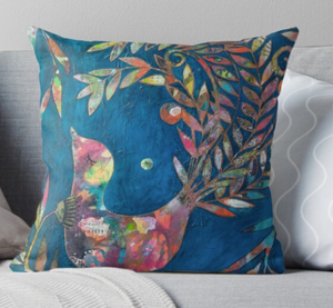 "She Moves in her Own Way" Art Cushion