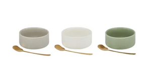 Lou Set of 2 - Ceramic Bowl with Spoon