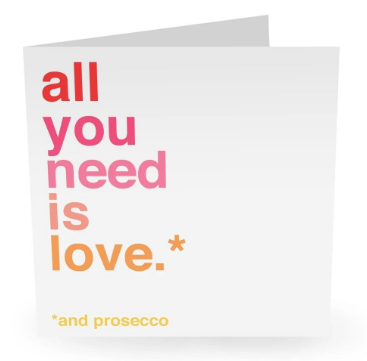 Love and Prosecco - Greeting card
