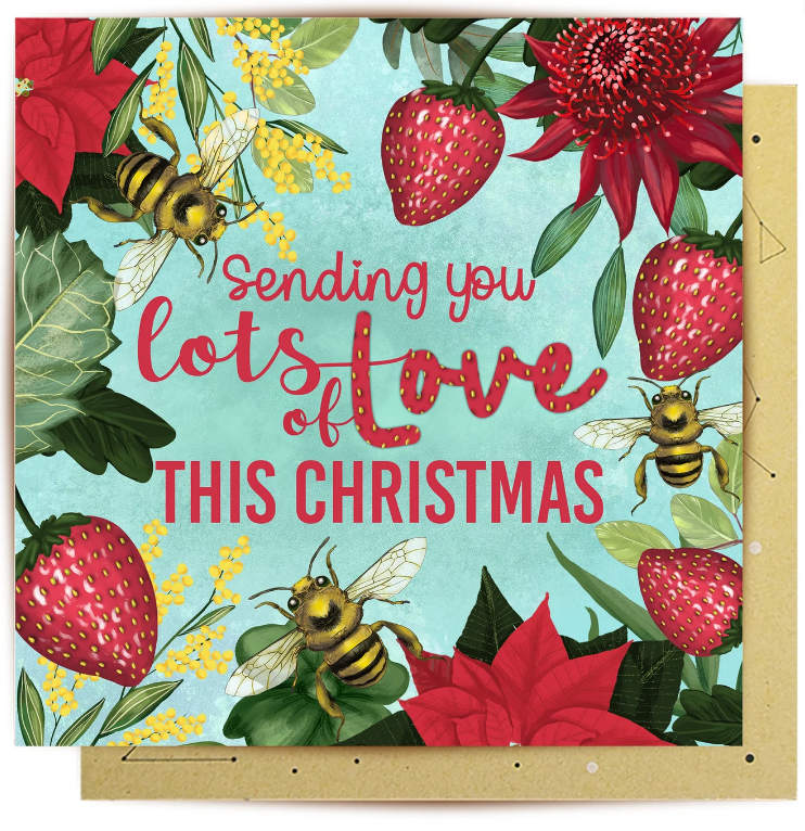 Xmas Bees - Greeting Card