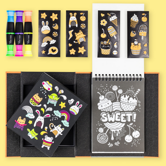 Neon Colouring Set - Glow Friends
