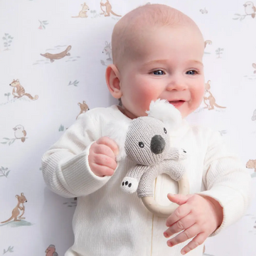 Baby Teething Ring Rattle - Koala