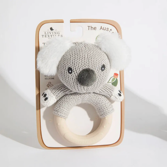 Baby Teething Ring Rattle - Koala