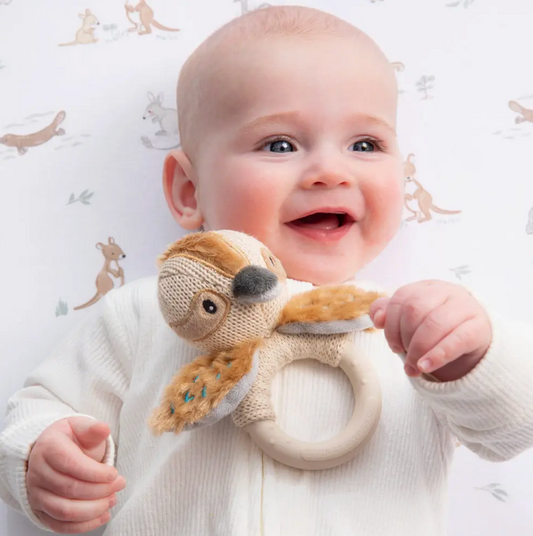 Baby Teething Ring Rattle - Kookaburra
