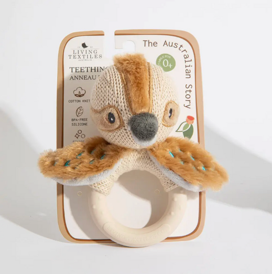 Baby Teething Ring Rattle - Kookaburra