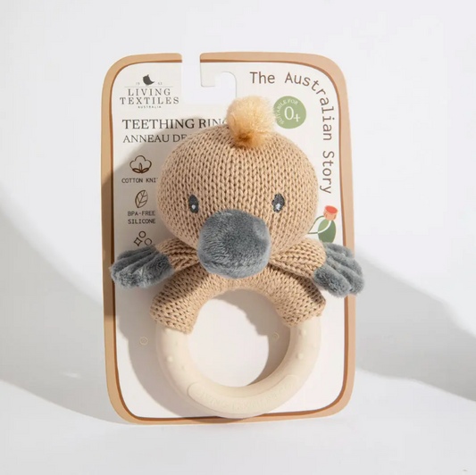 Baby Teething Ring Rattle - Platypus