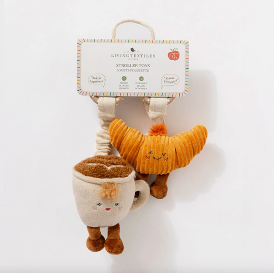 Baby Stroller Toys - Coffee & Croissant 2pk