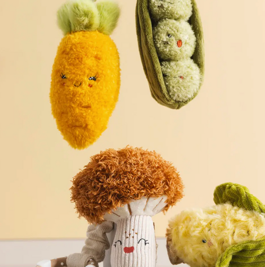 Baby Stroller Toys - Mushroom & Corn 2pk