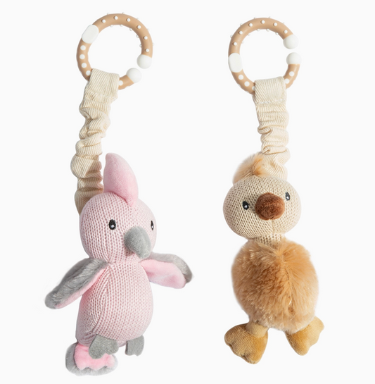 Baby Stroller Toys - Galah & Emu 2pk