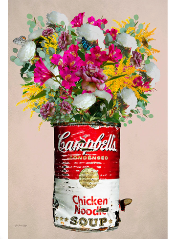 Floral Chicken Noodle Soup Greeting Card by Ana Paula Hoppe