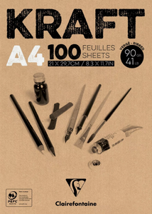 Clairefontaine Laid Kraft Paper Pad - A5 & A4