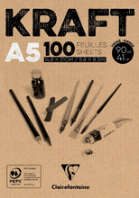 Load image into Gallery viewer, Clairefontaine Laid Kraft Paper Pad - A5 &amp; A4
