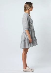 Tabitha Dress - Black Stripe