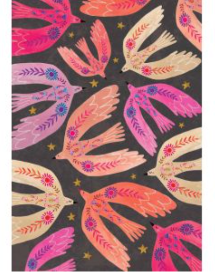 Colourful Doves Greeting Card by Katherine Herrell