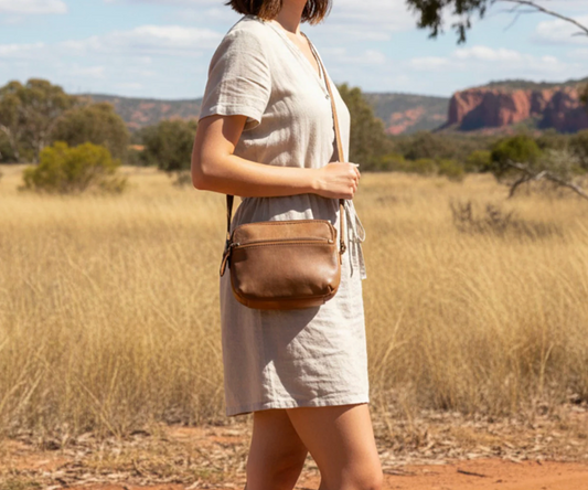 Bondi Small Cross Body Bag Cognac