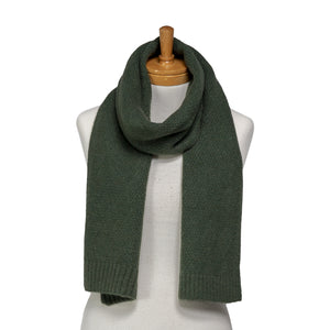 Forest Green Rib Knit Scarf
