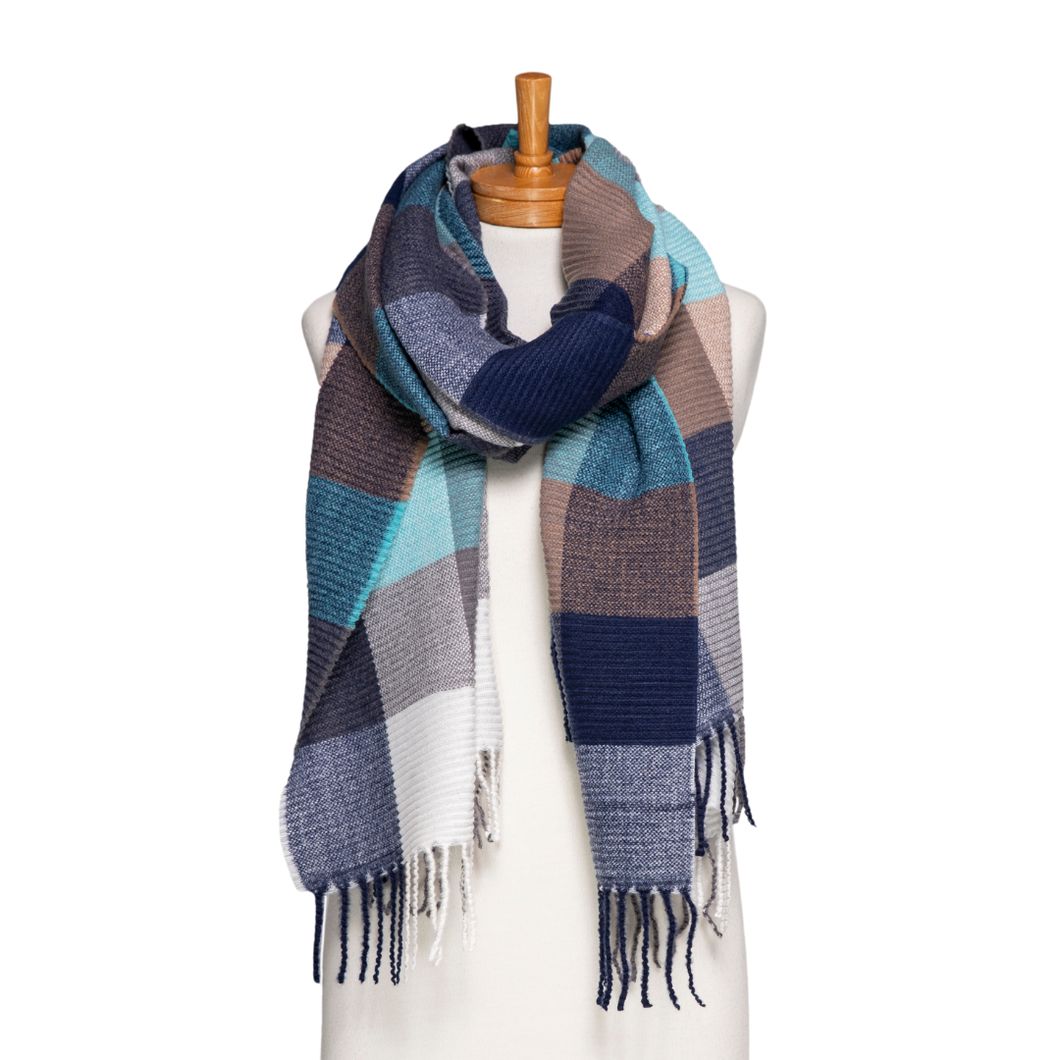 Crimped Plaid Scarf Assorted Colours