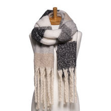 Load image into Gallery viewer, Striped Fringe Scarf Assorted Colours

