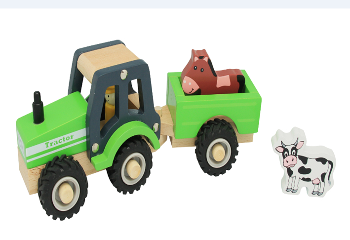 Wooden Farm Tractor - Green
