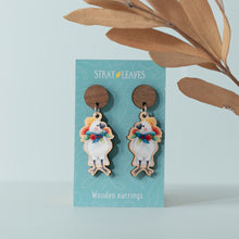 Load image into Gallery viewer, Stray Leaves Christmas Wooden Earrings - Various Designs
