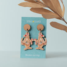 Load image into Gallery viewer, Stray Leaves Christmas Wooden Earrings - Various Designs
