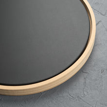 Load image into Gallery viewer, Framed round black and white gesso art boards for acrylic paints, oil paints, charcoal, pastel, structure medium, spray paint, gouache, pencil, resin.
